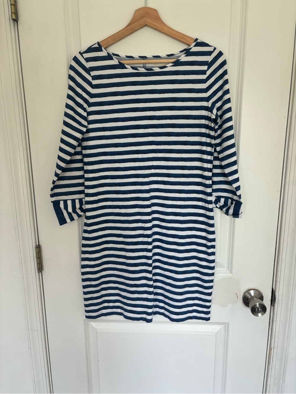Lily Pulitzer Casual Dress Blue & White Stripe 3/4 Sleeve S - Picture 2 of 11